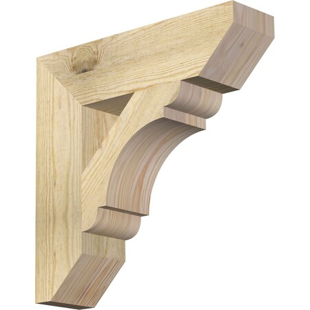 Ekena Millwork Olympic Slat Rough Sawn Bracket, Douglas Fir, 4"W x 16"D x 16"H BKT04X16X16OLY06RDF